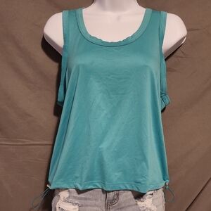 Cycle House Relaxed Teal Green Sleeveless Tank Top